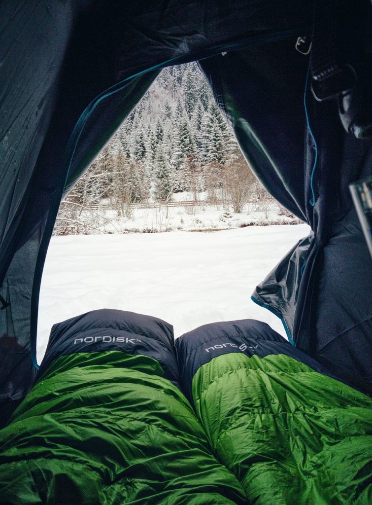 how to heat a tent in cold weather